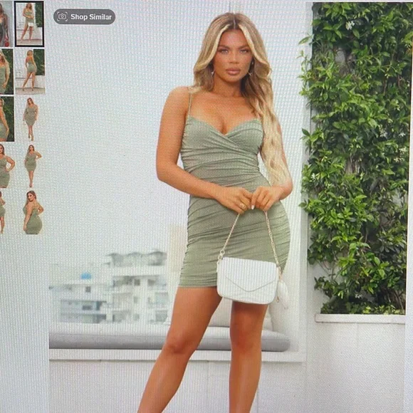 Fashion Nova | Dresses | Fashion Nova Tayshia Ruched Mini Dress | Poshmark